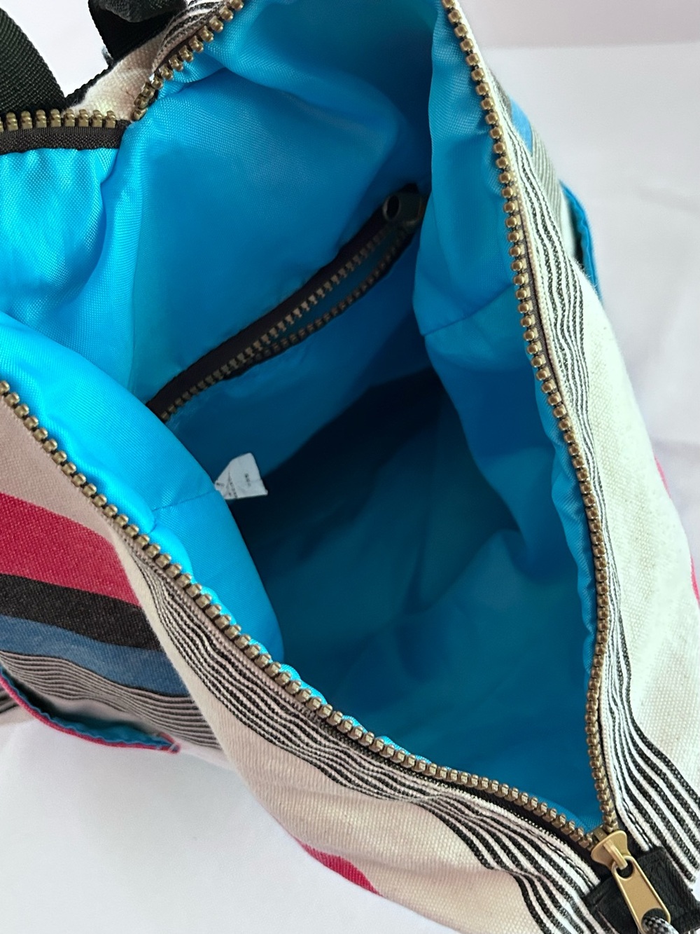 Kavu Free Range Sail Stripe Cotton Canvas Bucket-Style Backpack UNISEX - Picture 14 of 16